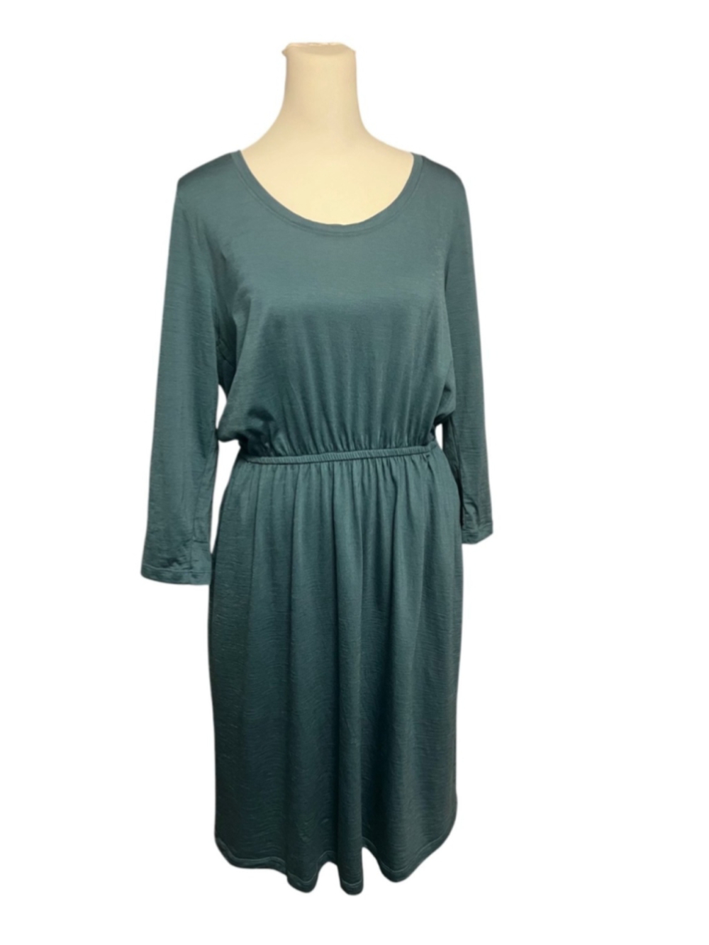 Wool& Teal Fiona 3/4 Sleeve Merino Wool Dress Size Medium - Picture 4 of 6